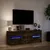 Produktbild 5 för Tv-bänk med LEDs rökfärgad ek 140x34x50 cm konstruerat trä