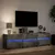 Produktbild 5 för Tv-bänk med LEDs betonggrå 180x34x50 cm konstruerat trä