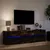 Produktbild 5 för Tv-bänk med LEDs rökfärgad ek 180x34x50 cm konstruerat trä