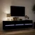 Produktbild 5 för Väggmonterad tv-bänk LEDs svart 180x31x45 cm