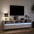 Produktbild 5 för Väggmonterad tv-bänk LEDs vit 180x31x45 cm