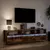 Produktbild 5 för Väggmonterad tv-bänk LEDs rökfärgad ek 180x31x45 cm