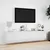 Produktbild 4 för Väggmonterad tv-bänk LEDs vit 180x31x38 cm