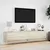 Produktbild 4 för Väggmonterad tv-bänk LEDs sonoma-ek 180x31x38 cm