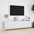 Produktbild 4 för Väggmonterad tv-bänk LEDs vit 180x31x39,5 cm