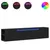 Produktbild 2 för Väggmonterad tv-bänk LEDs svart 180x31x39,5 cm