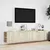 Produktbild 4 för Väggmonterad tv-bänk LEDs sonoma-ek 180x31x39,5 cm