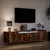 Produktbild 5 för Väggmonterad tv-bänk LEDs rökfärgad ek 180x31x39,5 cm