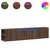 Produktbild 2 för Väggmonterad tv-bänk LEDs brun ek 180x31x39,5 cm