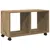 Produktbild 7 för Skåp med hjul ek 72x33x42,5 cm konstruerat trä