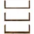 Produktbild 4 för Vägghyllor 3 st rökfärgad ek 58x18x18 cm konstruerat trä