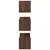 Produktbild 5 för Vägghyllor 3 st brun ek 58x18x18 cm konstruerat trä
