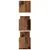 Produktbild 5 för Vägghyllor 3 st åldrat trä 80x18x18 cm konstruerat trä