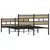 Produktbild 6 för Sängram utan madrass metall sonoma-ek 150x200 cm