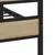 Produktbild 7 för Sängram utan madrass metall sonoma-ek 183x213 cm