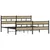 Produktbild 3 för Sängram utan madrass metall sonoma-ek 193x203 cm