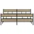 Produktbild 4 för Sängram utan madrass metall sonoma-ek 193x203 cm