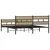 Produktbild 6 för Sängram utan madrass metall sonoma-ek 193x203 cm