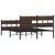 Produktbild 6 för Sängram utan madrass metall brun ek 150x200 cm