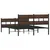 Produktbild 6 för Sängram utan madrass metall brun ek 160x200 cm