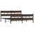 Produktbild 3 för Sängram utan madrass metall brun ek 180x200 cm