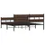 Produktbild 6 för Sängram utan madrass metall brun ek 180x200 cm