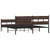 Produktbild 6 för Sängram utan madrass metall brun ek 183x213 cm