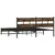Produktbild 6 för Sängram utan madrass metall rökfärgad ek 193x203 cm
