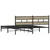 Produktbild 6 för Sängram utan madrass metall sonoma-ek 183x213 cm