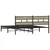 Produktbild 6 för Sängram utan madrass metall sonoma-ek 193x203 cm
