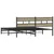 Produktbild 6 för Sängram utan madrass metall sonoma-ek 180x200 cm