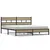 Produktbild 2 för Sängram utan madrass metall sonoma-ek 183x213 cm