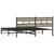 Produktbild 6 för Sängram utan madrass metall sonoma-ek 183x213 cm