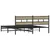 Produktbild 6 för Sängram utan madrass metall sonoma-ek 200x200 cm