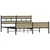Produktbild 3 för Sängram utan madrass metall sonoma-ek 180x200 cm