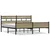 Produktbild 2 för Sängram utan madrass metall sonoma-ek 183x213 cm