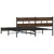 Produktbild 6 för Sängram utan madrass metall brun ek 180x200 cm