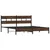 Produktbild 3 för Sängram utan madrass metall brun ek 183x213 cm