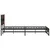 Produktbild 5 för Sängram utan madrass metall brun ek 183x213 cm