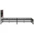 Produktbild 5 för Sängram utan madrass metall brun ek 193x203 cm