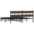 Produktbild 6 för Sängram utan madrass metall brun ek 193x203 cm