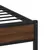 Produktbild 7 för Sängram utan madrass metall brun ek 193x203 cm