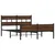 Produktbild 3 för Sängram utan madrass metall brun ek 160x200 cm