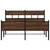 Produktbild 4 för Sängram utan madrass metall brun ek 160x200 cm