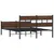 Produktbild 6 för Sängram utan madrass metall brun ek 160x200 cm