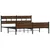 Produktbild 3 för Sängram utan madrass metall brun ek 180x200 cm