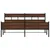 Produktbild 4 för Sängram utan madrass metall brun ek 180x200 cm