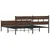 Produktbild 6 för Sängram utan madrass metall brun ek 180x200 cm