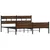Produktbild 3 för Sängram utan madrass metall brun ek 183x213 cm