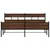 Produktbild 4 för Sängram utan madrass metall brun ek 183x213 cm